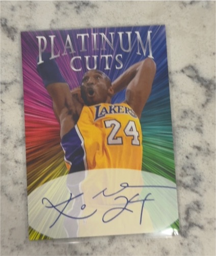 Kobe Bryant Platinum Cuts Facsimile Autograph — front