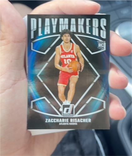 2024-25 Panini Donruss #14 Zaccharie Risacher Playmakers Rookie — front