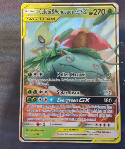 2019 Pokémon Sun & Moon Team Up #1 Celebi & Venusaur GX — front