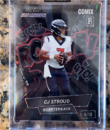 2023 Wild Card Alumination Comix Black Label #4/18 CJ Stroud — front