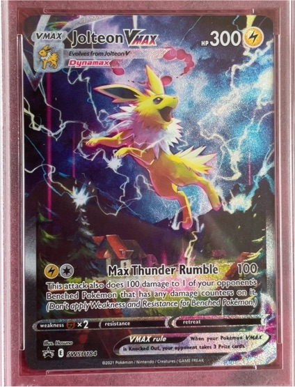 2021 Pokémon Sword & Shield Promo #SWSH184 Jolteon VMAX — front