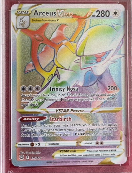 2022 Pokémon Sword & Shield Brilliant Stars #176 Arceus VSTAR — front
