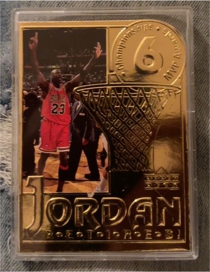 Michael Jordan Gold Limited Edition 6 Championships MVP Award — front