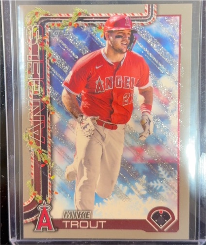 2025 Topps Holiday #H50 Mike Trout — front