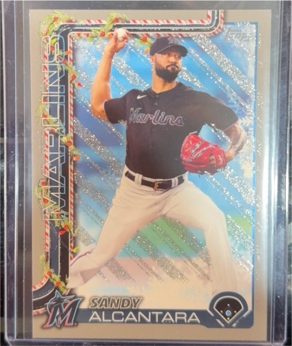 2025 Topps Holiday #H144 Sandy Alcantara — front