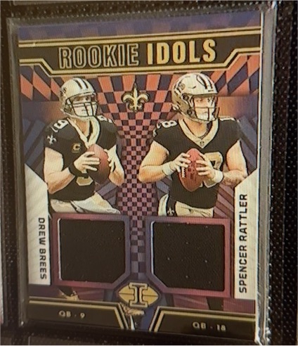 2024 Panini Illusions Rookie Idols Dual Memorabilia #RI-BR Drew Brees, Spencer Rattler — front