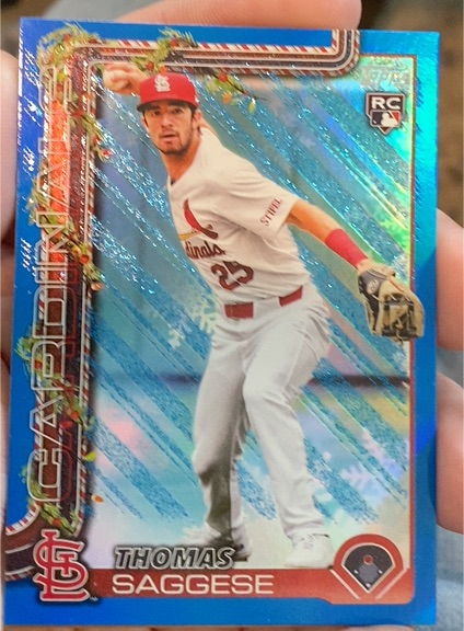 2025 Topps Holiday #H187 Thomas Saggese — front