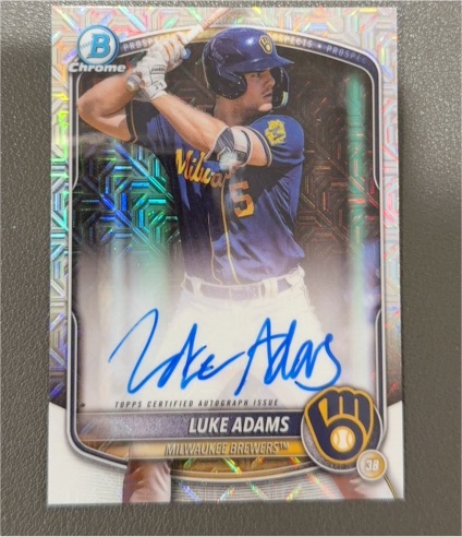 2025 Bowman Chrome #BMA-LAD Luke Adams — front