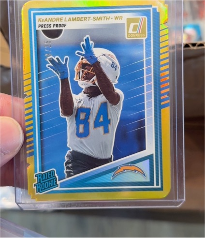 2025 Donruss #367 Keandre Lambert-Smith Press Proof Rated Rookie — front