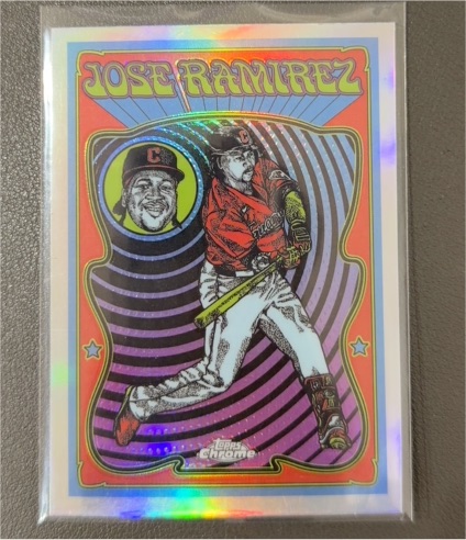 2025 Topps Chrome #UV-9 Jose Ramirez Ultra Violet All-Stars — front