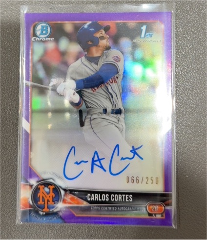 2018 Bowman Chrome #28 Carlos Cortes — front
