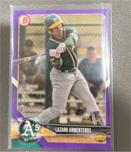 2018 Bowman Draft Purple Paper Parallel #BD-200 Lazaro Armenteros — front