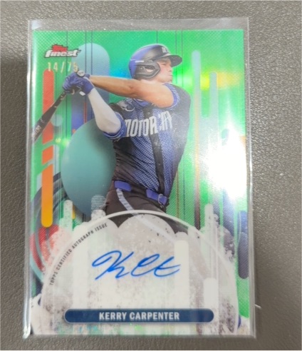 2025 Topps Finest #FA-KC Kerry Carpenter — front