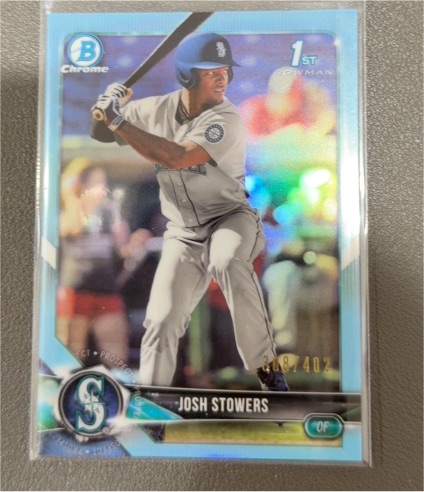 2018 Bowman Chrome Draft #BDC-190 Josh Stowers — front