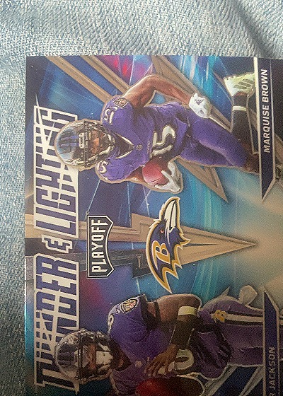 2021 Panini Playoff #TL-6 Lamar Jackson & Marquise Brown — front