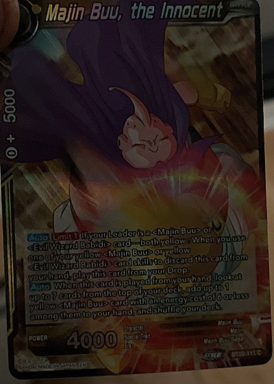 2020 Dragon Ball Super BT20-111 Majin Buu, the Innocent — front