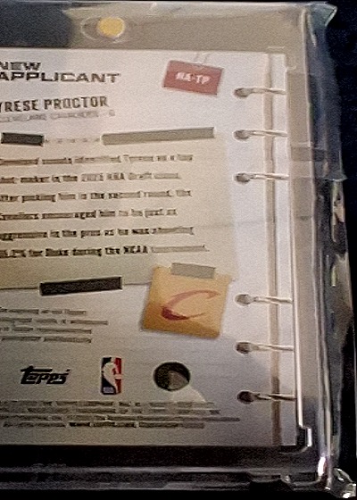 1996 Topps New Applicant Trese Proctor — back