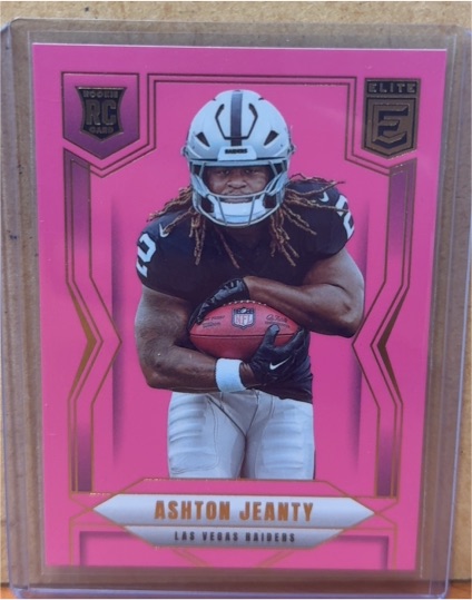 2025 Panini Donruss Elite #113 Ashton Jeanty Pink Ink Rookie — front