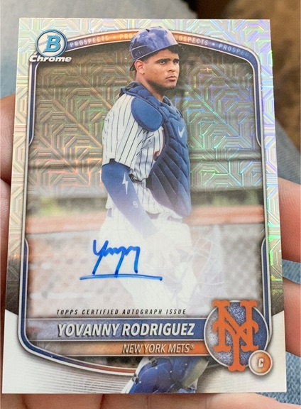 2025 Bowman Chrome #BMA-YRO Yovanny Rodriguez — front
