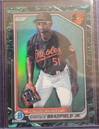 2024 Bowman Chrome Prospects Lunar Glow Refractor #BCP-149 Enrique Bradfield Jr. — front