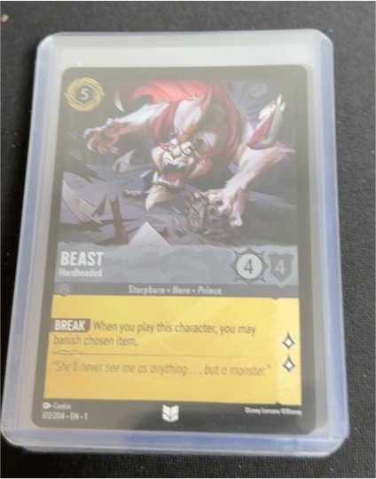 2023 Disney Lorcana The First Chapter #172 Beast Hardheaded — front