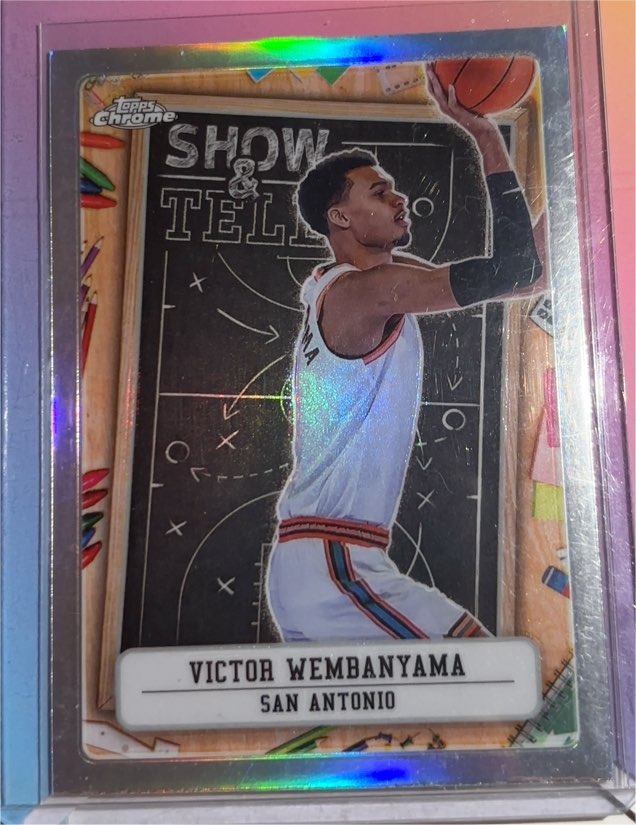 2024-25 Topps Chrome #ST-9 Victor Wembanyama Show and Tell — front