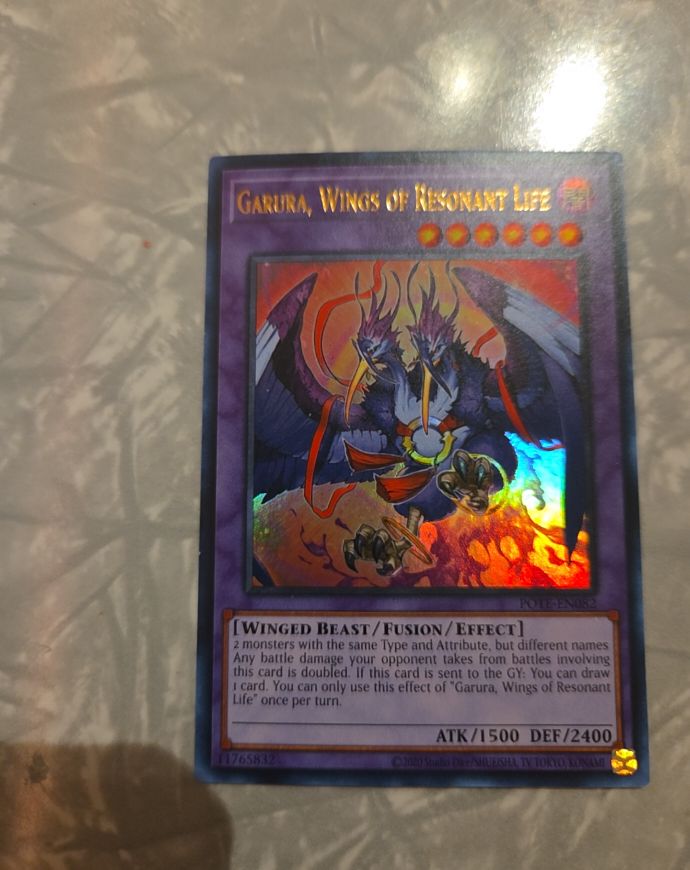 2020 Yu-Gi-Oh! POTE-EN082 Garura, Wings of Resonant Life — front