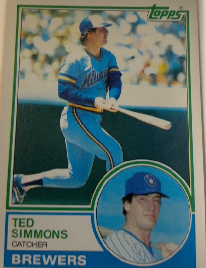 1983 Topps #450 Ted Simmons — front