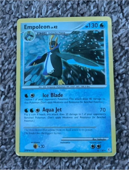 2007 Pokemon Diamond & Pearl #4 Empoleon — front