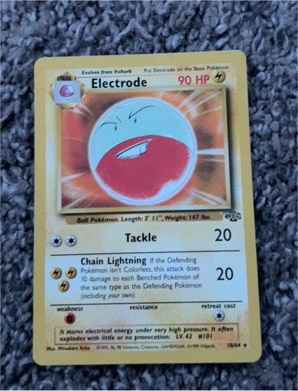 1999 Pokémon Jungle #18 Electrode — front