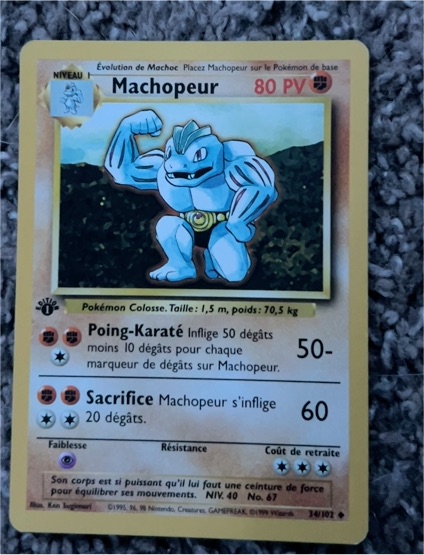 1995 Pokémon #34 Machopeur — front