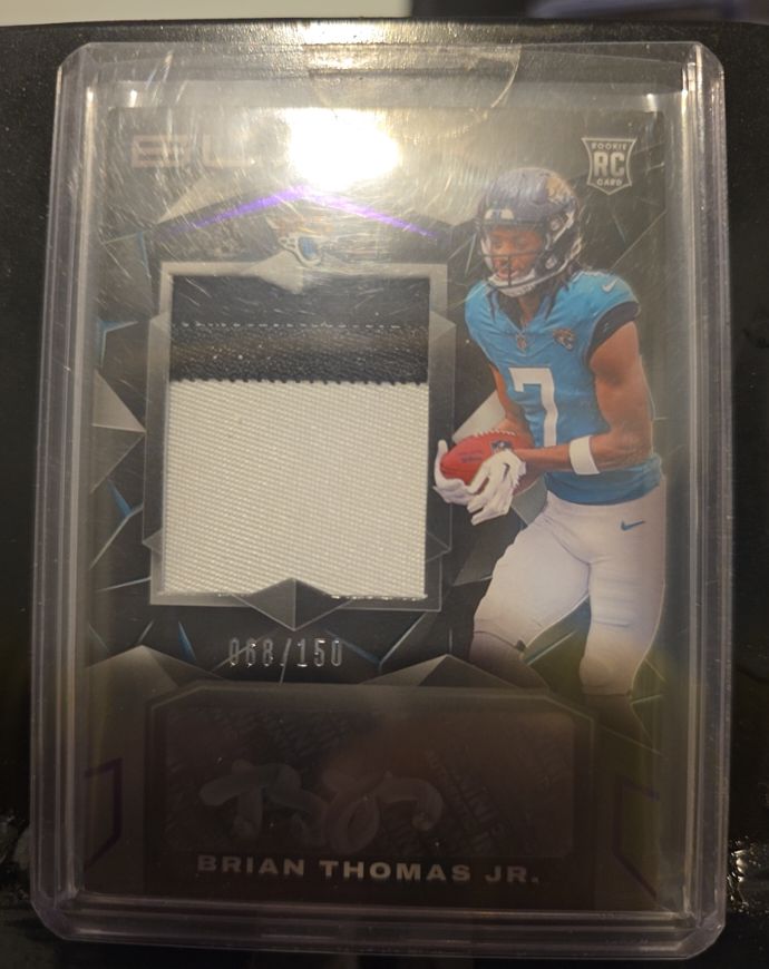 2024 Panini Illusions First Impressions Brian Thomas Jr. Rookie Patch Autograph #/150 — front