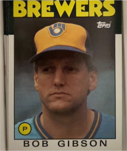 1986 Topps #499 Bob Gibson Milwaukee Brewers — front