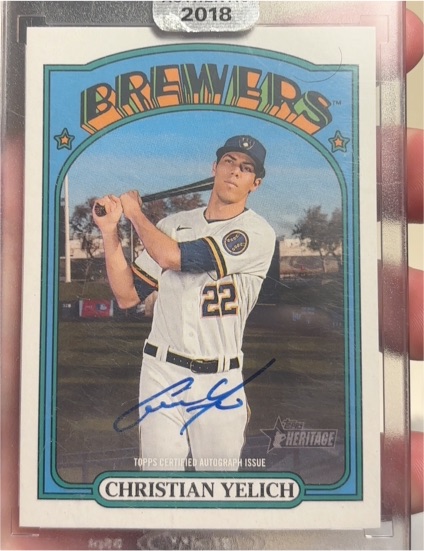 2021 Topps Heritage #251 Christian Yelich — front