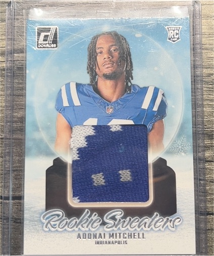 2024 Donruss Rookie Holiday Sweater #RHS-AMI Adonai Mitchell — front