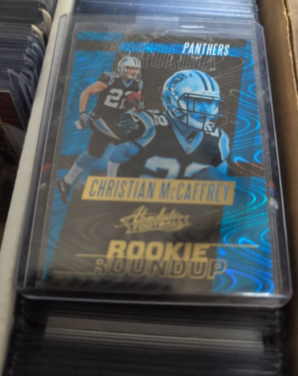 2017 Panini Absolute #34 Christian McCaffrey Rookie Roundup — front