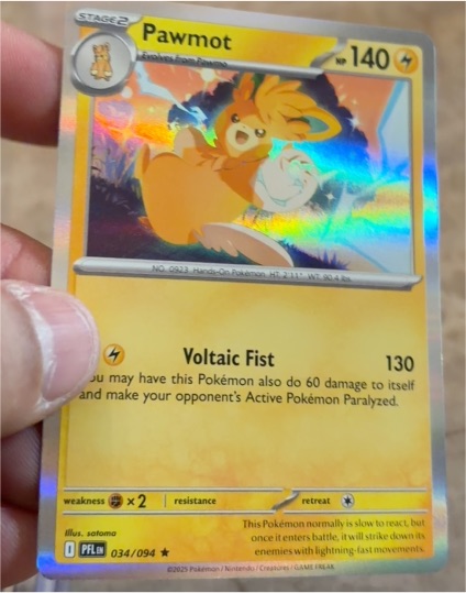 2025 Pokémon Phantasmal Flames #034 Pawmot — front