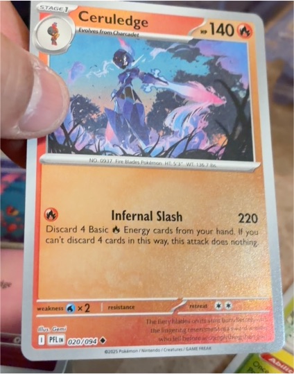 2025 Pokémon ME02: Phantasmal Flames #020 Ceruledge — front