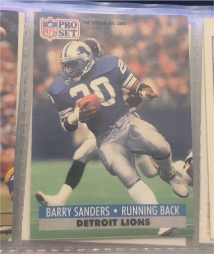 1991 Pro Set #502 Barry Sanders — front