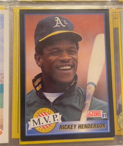 1991 Score #875 Rickey Henderson — front
