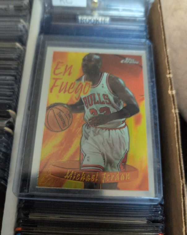 1996 Topps Season's Best En Fuego #1 Michael Jordan — front