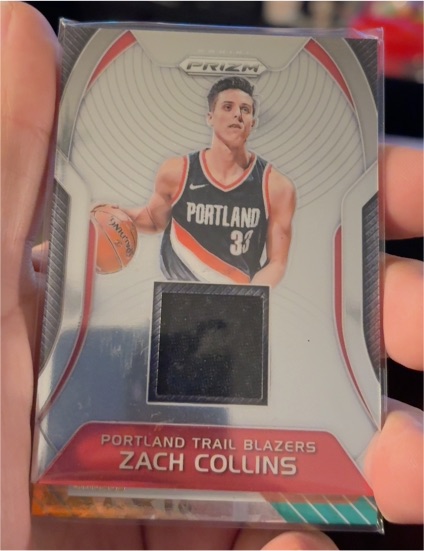 2017-18 Panini Prizm Sensational Swatches #SW-ZC Zach Collins — front