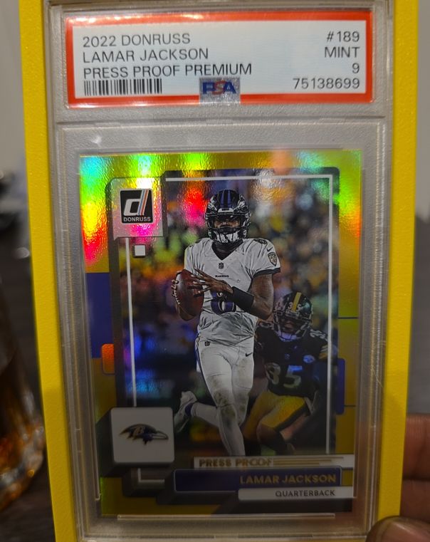 2022 Donruss #189 Lamar Jackson Press Proof Premium — front