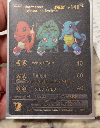 2019 Pokémon #3 Charmander, Bulbasaur & Squirtle GX — front
