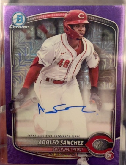 2025 Bowman Chrome #BMA-ASA Adolfo Sanchez — front