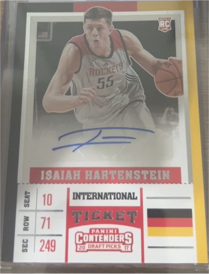 2017 Panini Contenders Draft Picks #249 Isaiah Hartenstein International Ticket — front