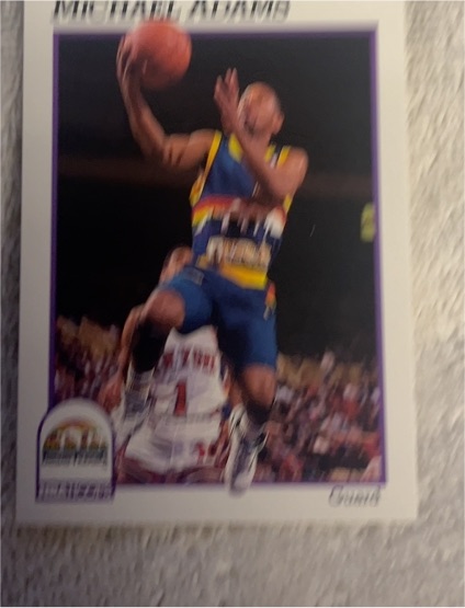 1991-92 Hoops #51 Michael Adams — front