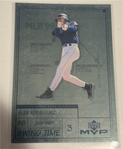 1999 Upper Deck MVP #S5 Alex Rodriguez Swing Time — front