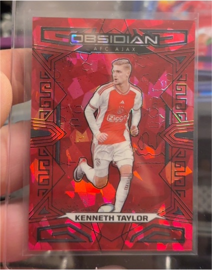 2023-24 Panini Obsidian Kenneth Taylor Red Cracked Ice — front