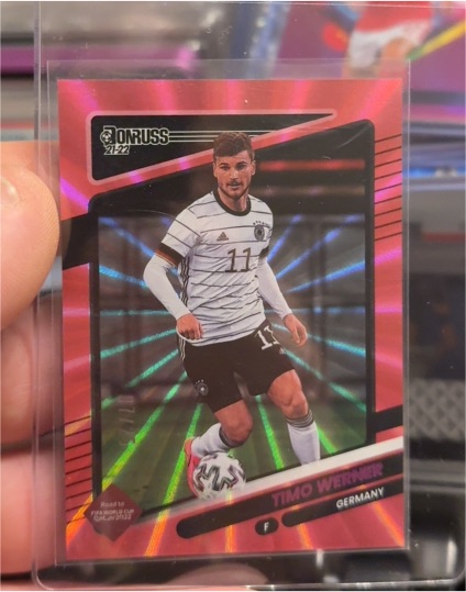 2021-22 Donruss Soccer Timo Werner Orange Laser — front